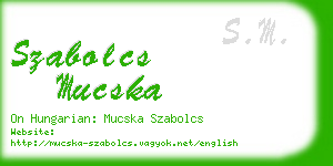 szabolcs mucska business card